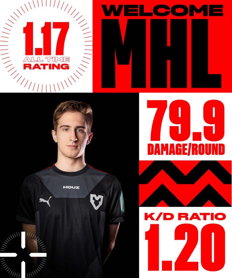 mhL tornou-se o novo jogador MOUZ NXT