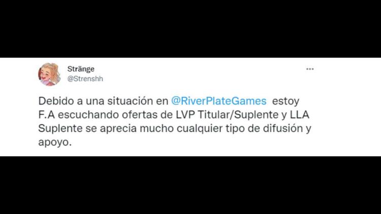 Strange deixou River Plate Gaming