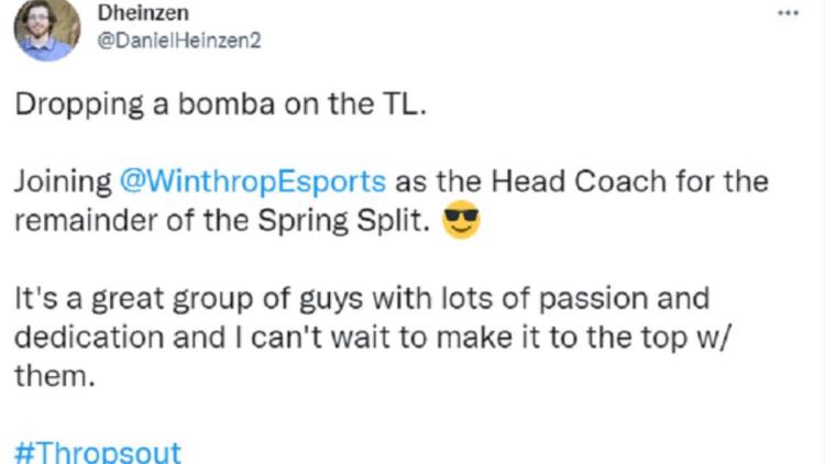 Winthrop University conseguiu um treinador para League of Legends