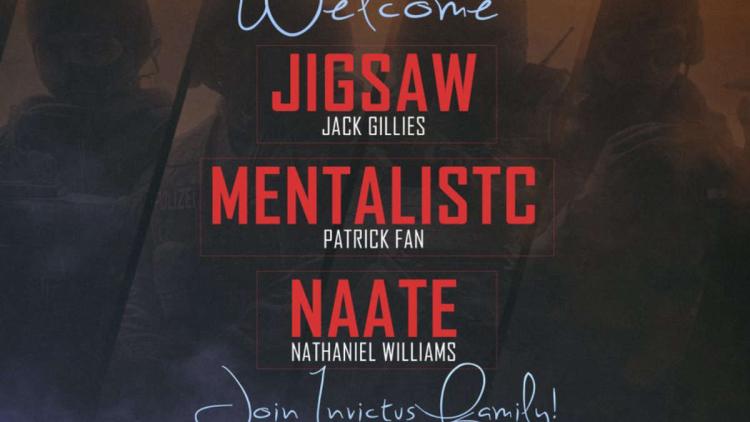 naate, Jigsaw e MentalistC se juntaram a Invictus Gaming