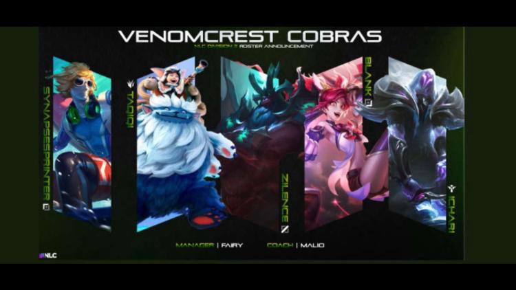 Venomcrest Esports anunciou a escalação para NLC 3 rd Division Summer