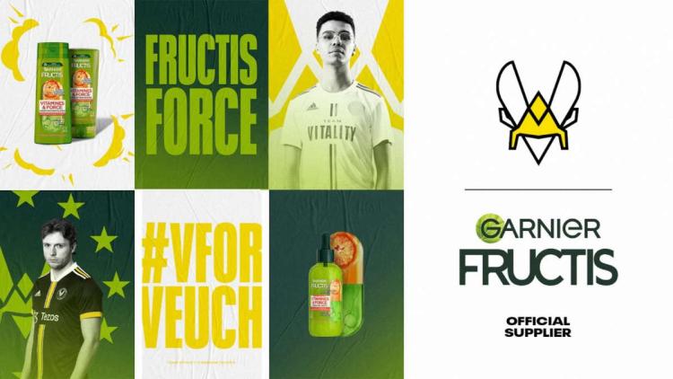 Team Vitality anunciou uma parceria com Garnier Fructis