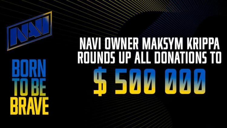 NaVi arrecadou $ 500.000 para ajudar a Ucrânia como parte de um torneio beneficente Born to be Brave