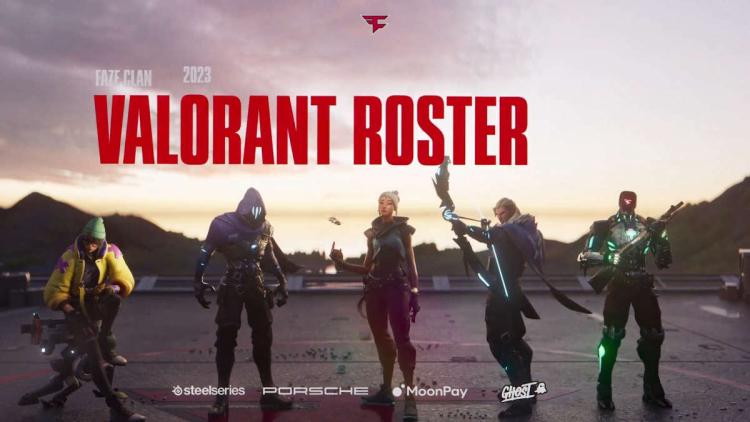 FaZe Clan anunciou a lista para participação em VALORANT Challengers 2023