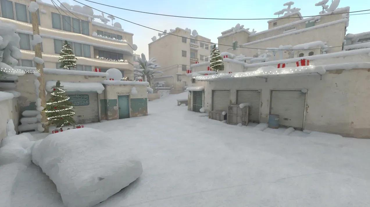 Modder transforma o Dust2 com um visual de inverno para CS2