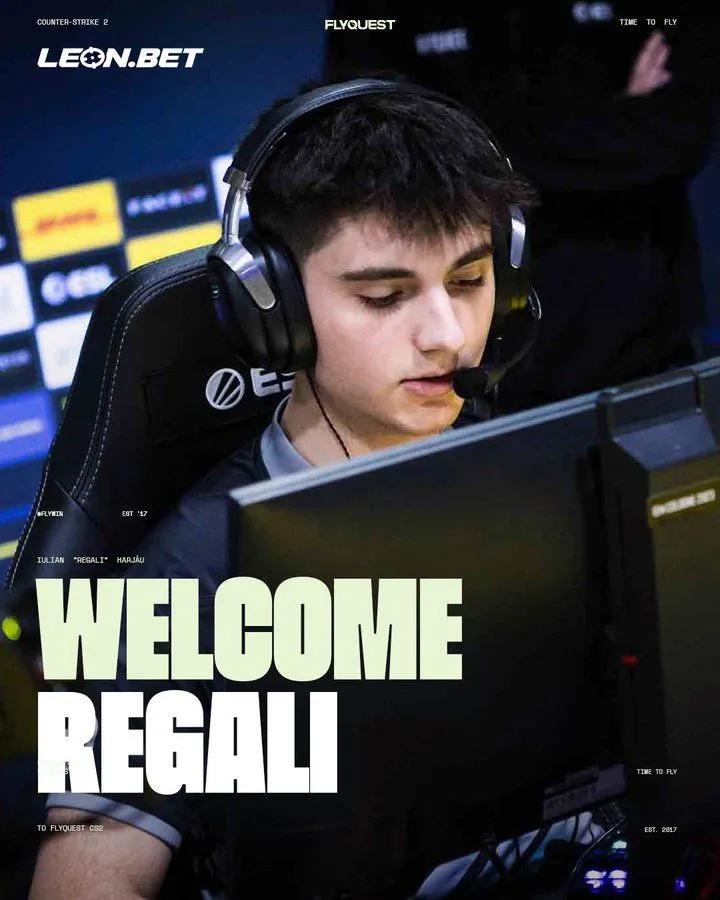 FlyQuest assina com o Sniper Regali para seu elenco de CS2, substituindo aliStair