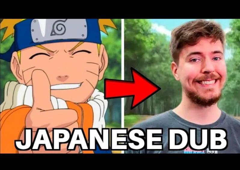 Os vídeos de MrBeast agora são dublados pelo ator de voz de Naruto