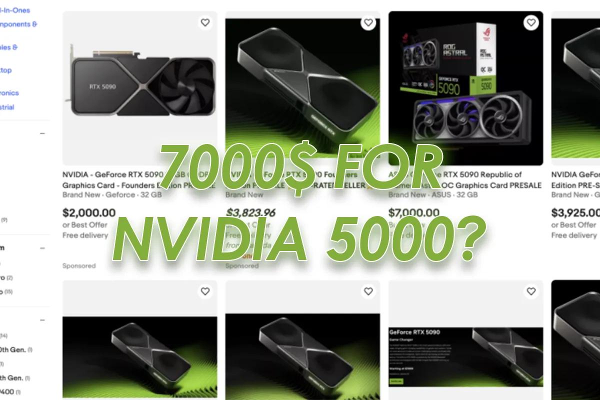 GeForce RTX 5090 no eBay por até US$ 7.000 antes do lançamento