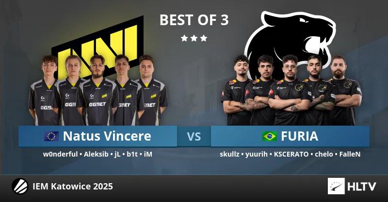 Na'Vi enfrentará a FURIA Esports em sua primeira partida da fase de grupos do IEM Katowice 2025