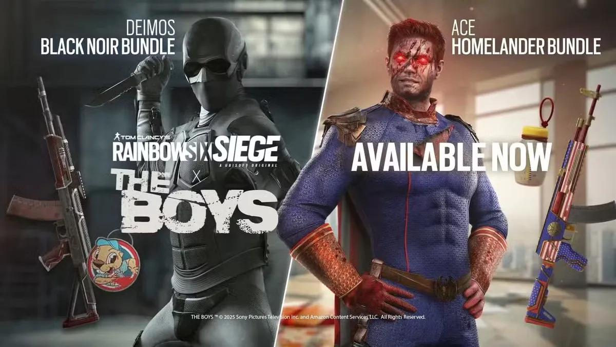 Rainbow Six Siege apresenta as skins "The Boys Crossover" para Homelander e Black Noir