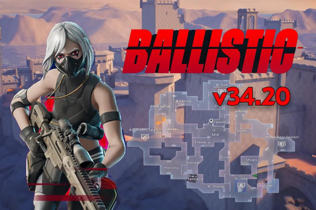 Novo Mapa Balístico do Fortnite - Detalhes do Patch v34.20