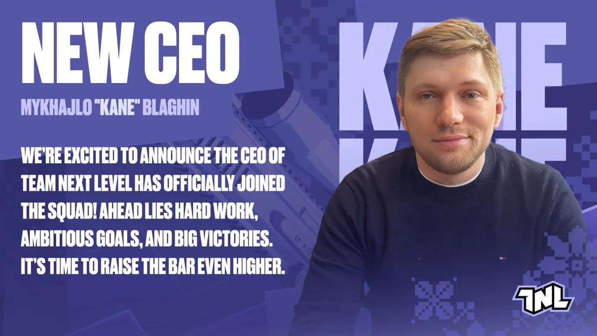 Mykhailo "Kane" Blahin nomeado Diretor Executivo da Team Next Level