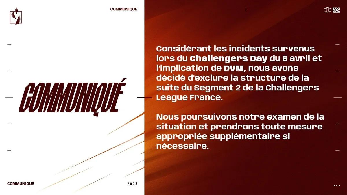 Equipa francesa DVM desqualificada do VALORANT Challengers 2025 France: Revolution Stage 2 após uma briga iniciada por um fã