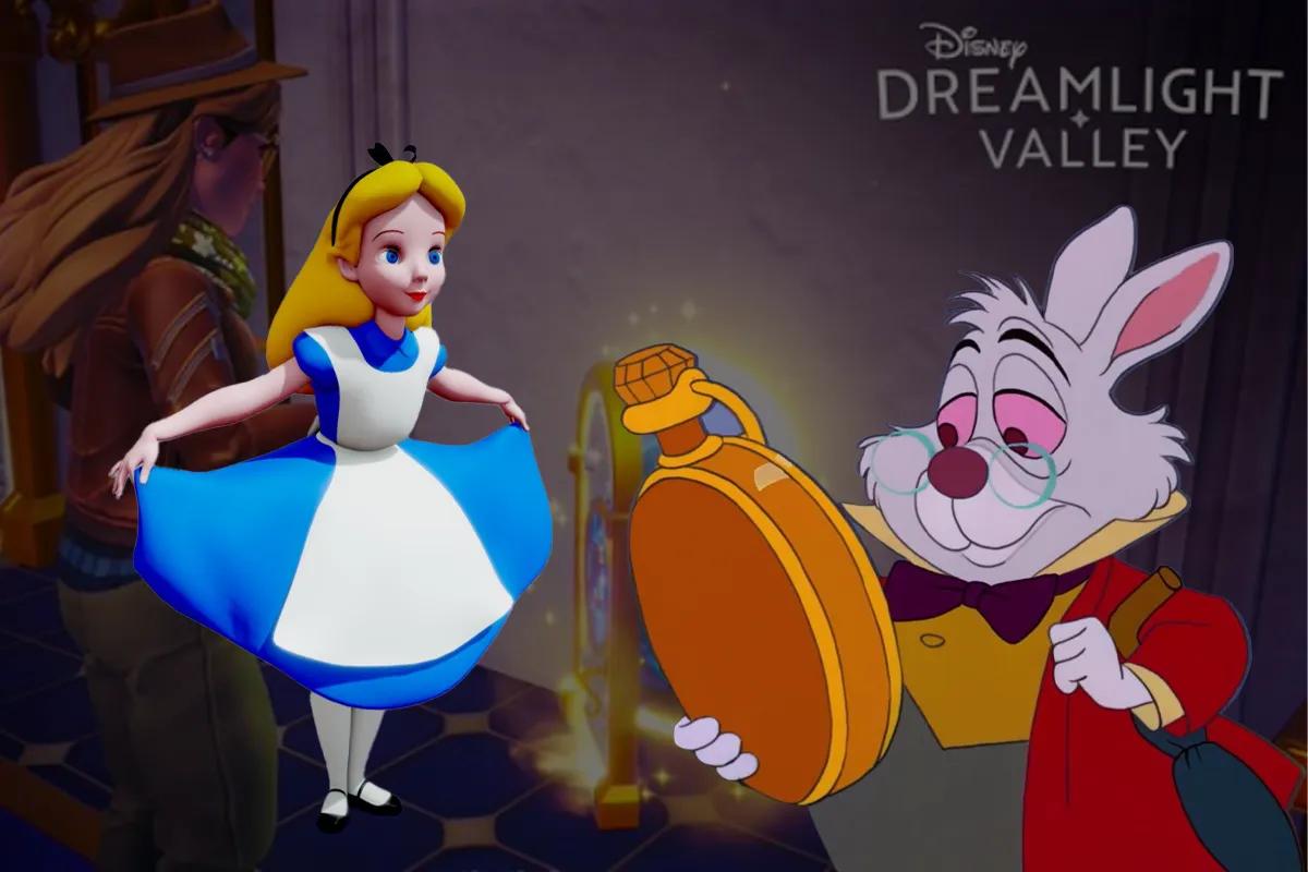 Atualização de Alice no País das Maravilhas para o Disney Dreamlight Valley - e é deliciosamente minúscula