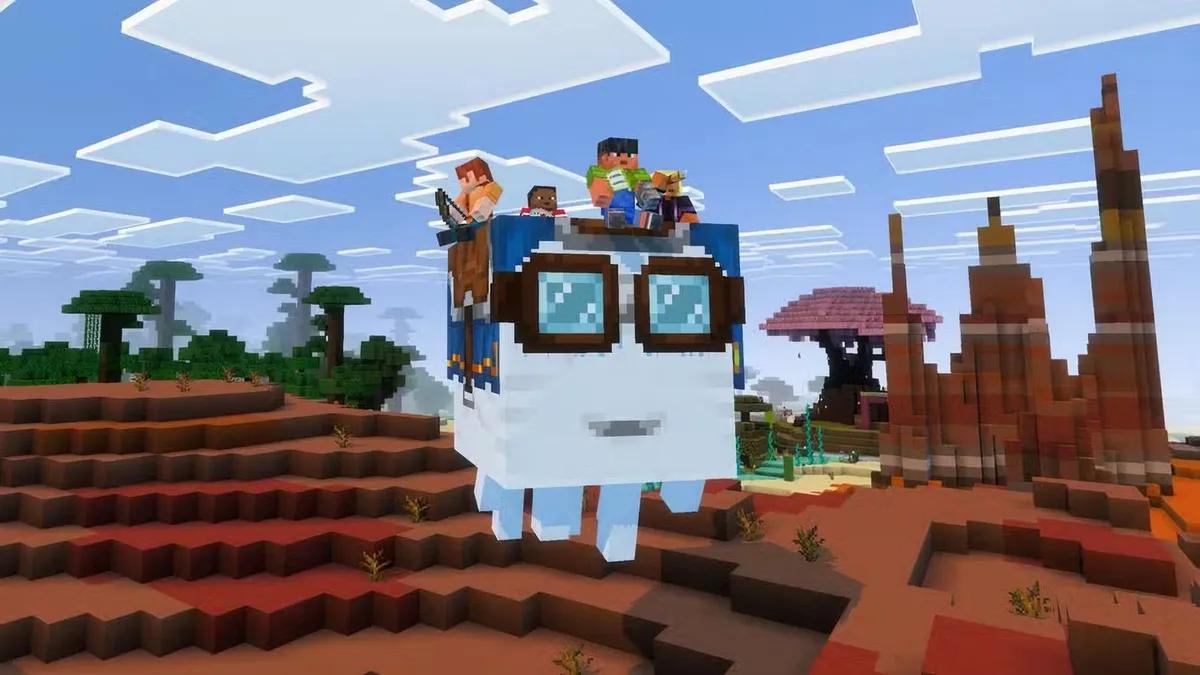 Os jogadores de Minecraft estão a usar Happy Ghasts para construir lançadores de multidões inteligentes