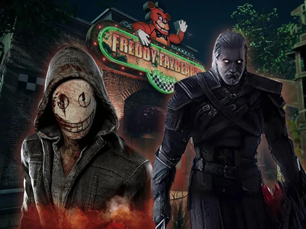Dead by Daylight x Witcher x FNAF: Geralt, Springtrap e Pizza Deathtraps