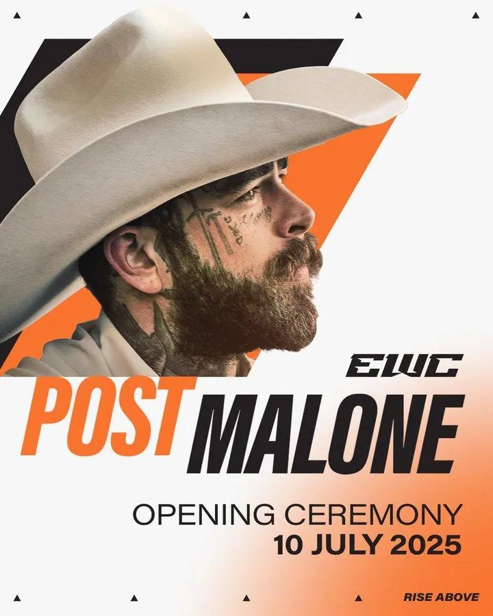 O Campeonato do Mundo de Esports continua a atrair estrelas: Post Malone actuará na Cerimónia de Abertura