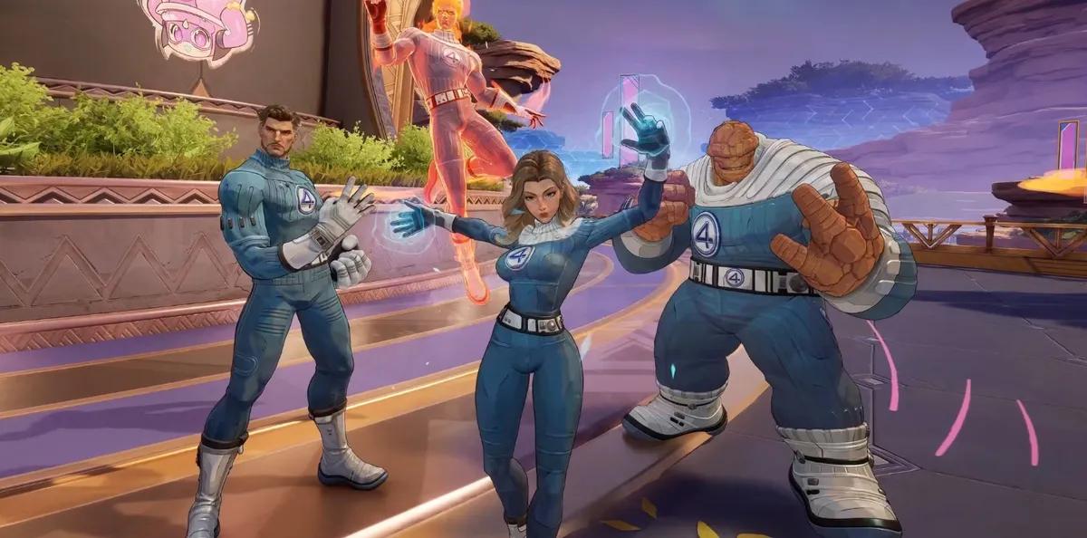 Marvel Rivals revela skins do Quarteto Fantástico da MCU