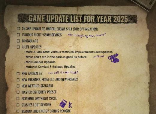 STALKER 2 Roadmap 2025 traz atualização do Unreal Engine 5.5.4, lançamento na PS5 e grandes actualizações de jogabilidade