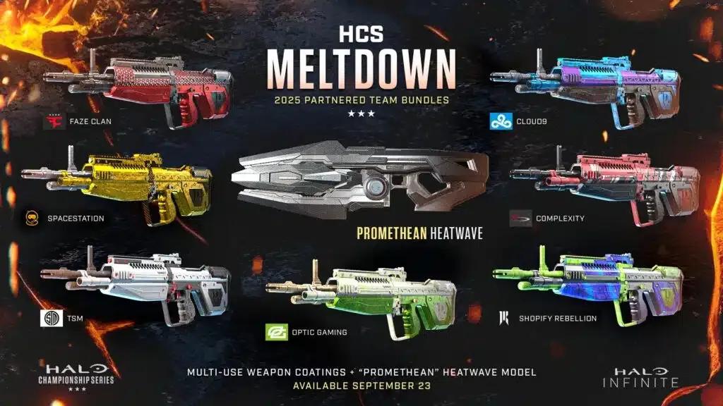 Pacotes de Equipas HCS Meltdown da Halo Esports