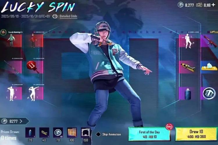 Colaboração PUBG Mobile x G-Dragon: Lucky Spin, recompensas e conteúdo exclusivo