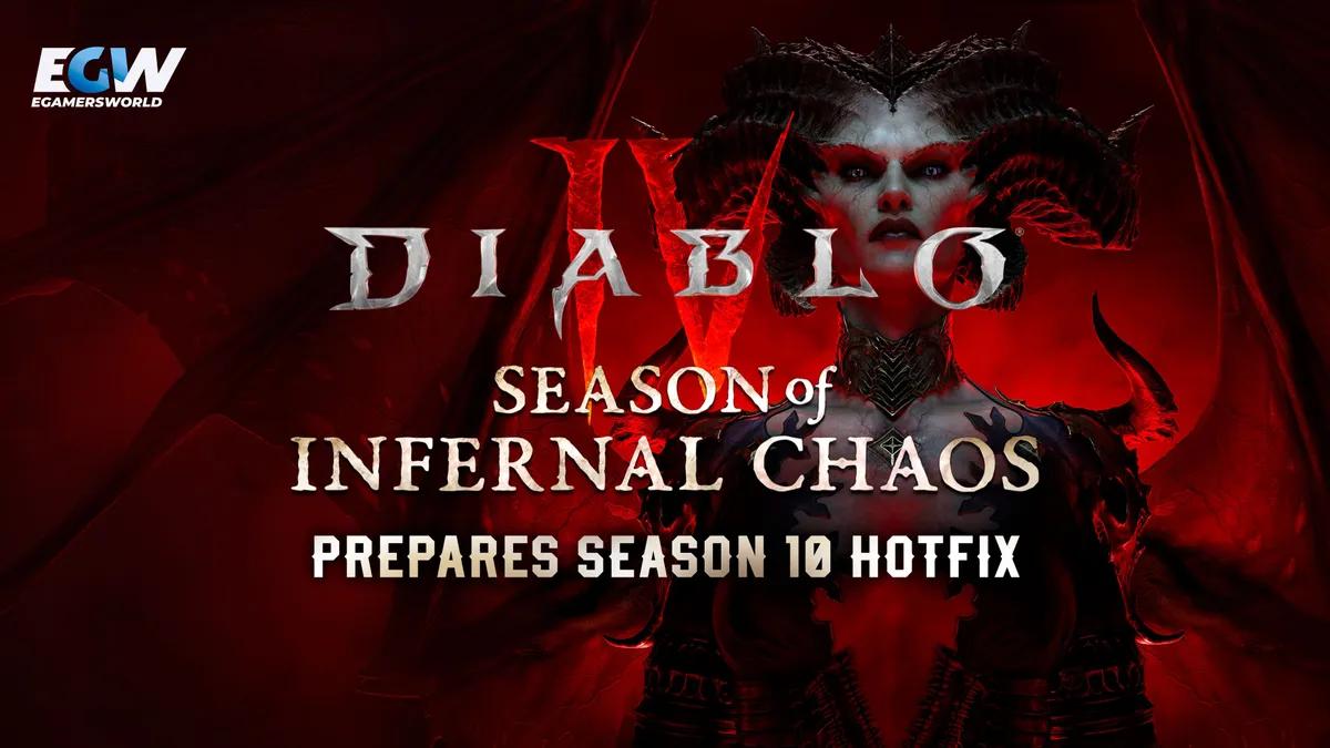 Diablo 4 prepara hotfix para a Temporada 10 com mudanças nas Hordas Infernais