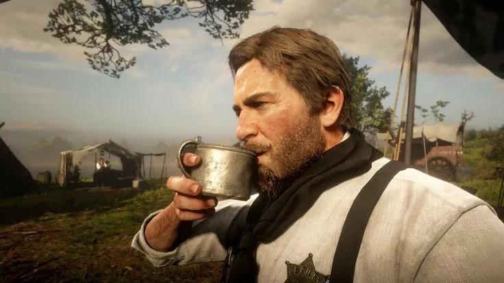 Um bug em Red Dead Redemption 2 transforma uma cena séria em uma cena hilária.
