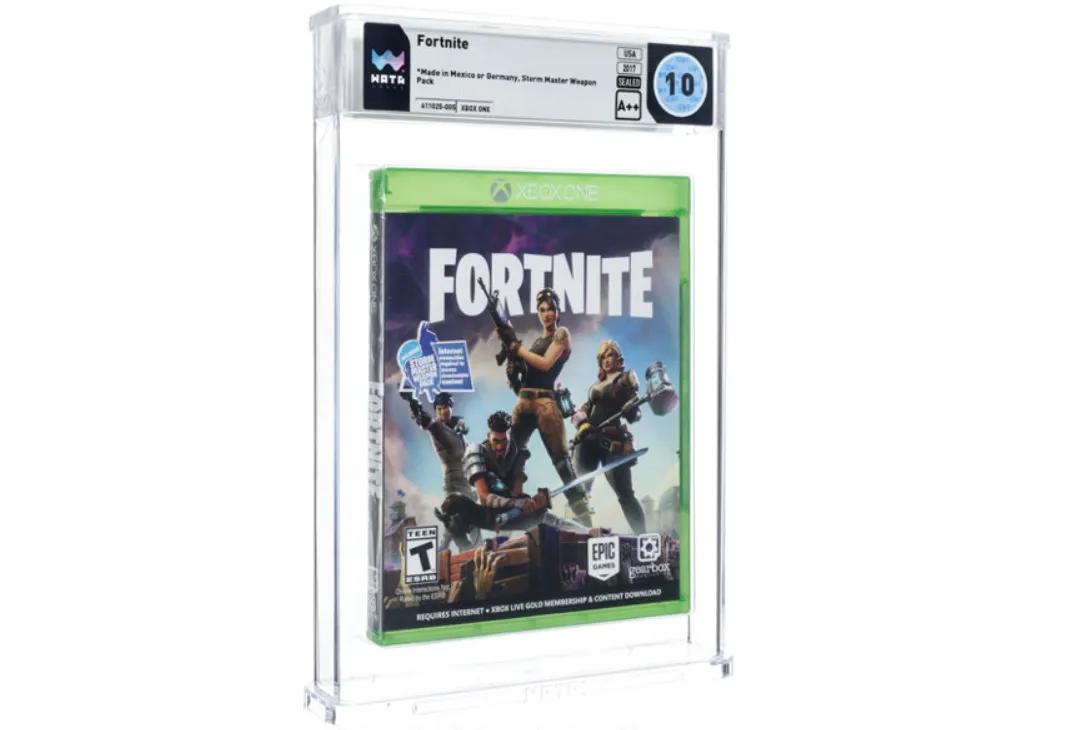 Cópia lacrada do Fortnite alcança US$ 42.500 em leilão de alto padrão.