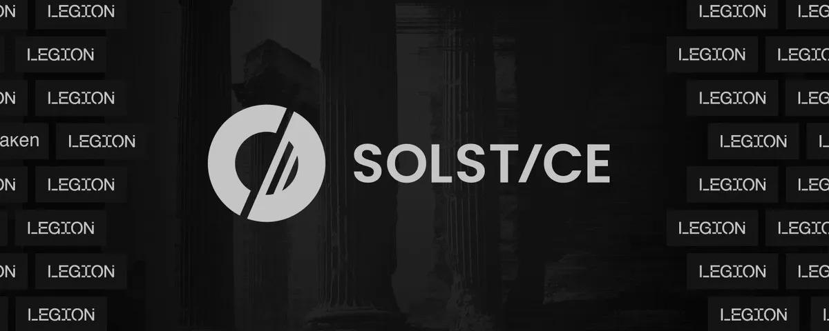 Solstice anuncia venda de tokens $SLX na plataforma Legion