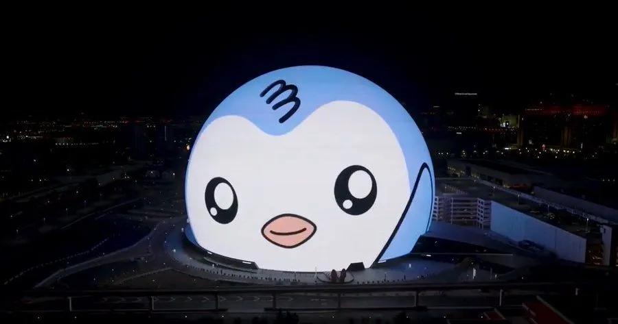 Pudgy Penguins ilumina a esfera em Las Vegas: marca de criptomoedas ganha popularidade.