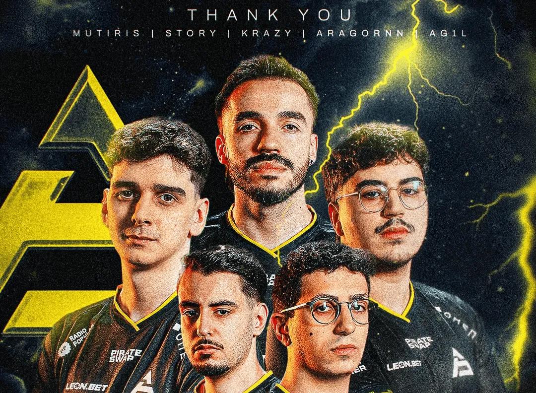 SAW vende a sua equipa de CS2: MUTiRiS, aragornN e krazy juntam-se à BC.Game Esports