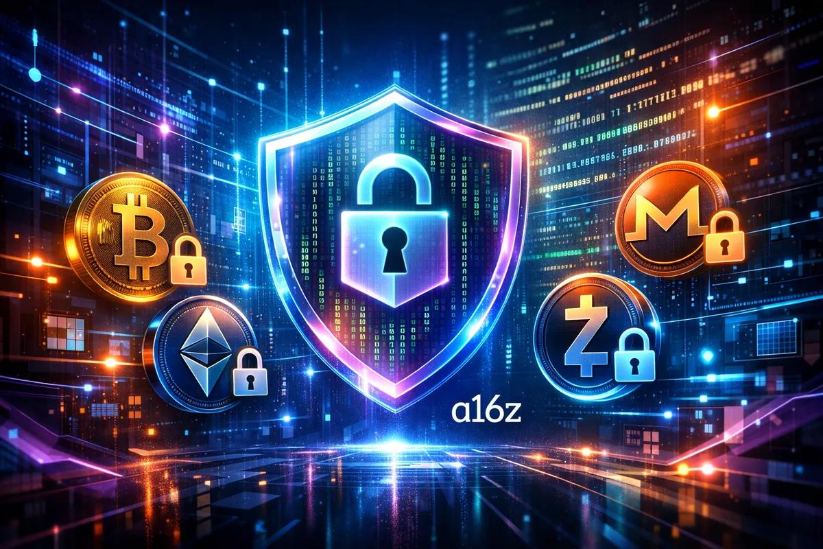 A privacidade como a principal tendência nas criptomoedas em 2026: previsões da Andreessen Horowitz e os últimos desenvolvimentos