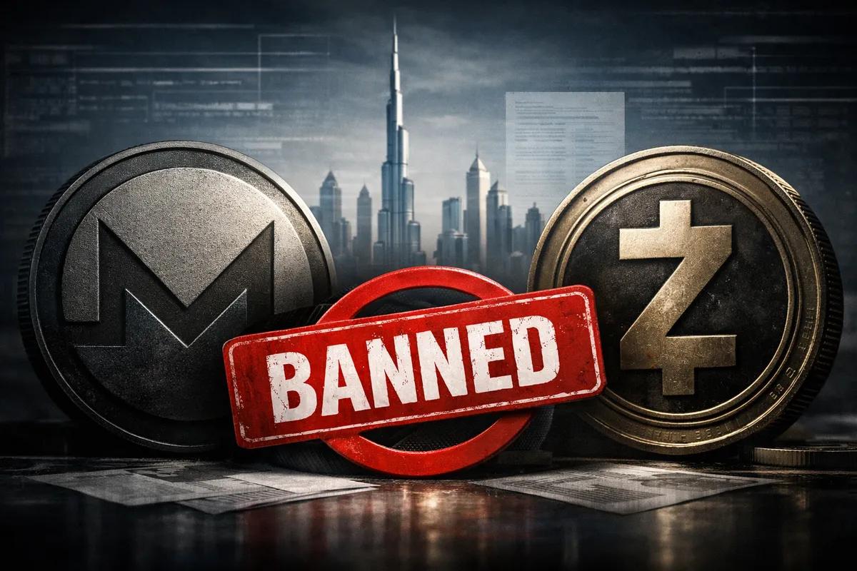 Dubai proíbe tokens de privacidade: Um novo golpe para Monero e Zcash na regulamentação de criptografia