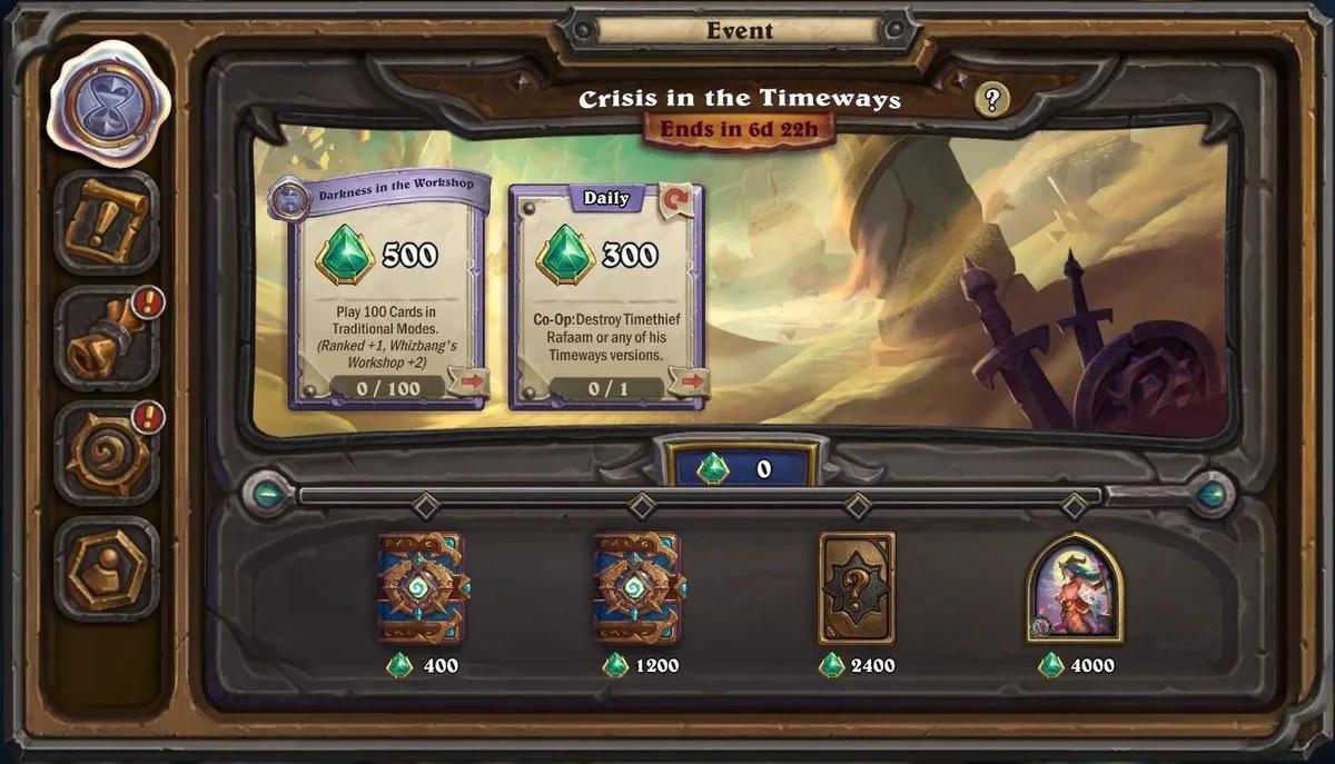 Hearthstone lança o evento "Crise nos Caminhos do Tempo