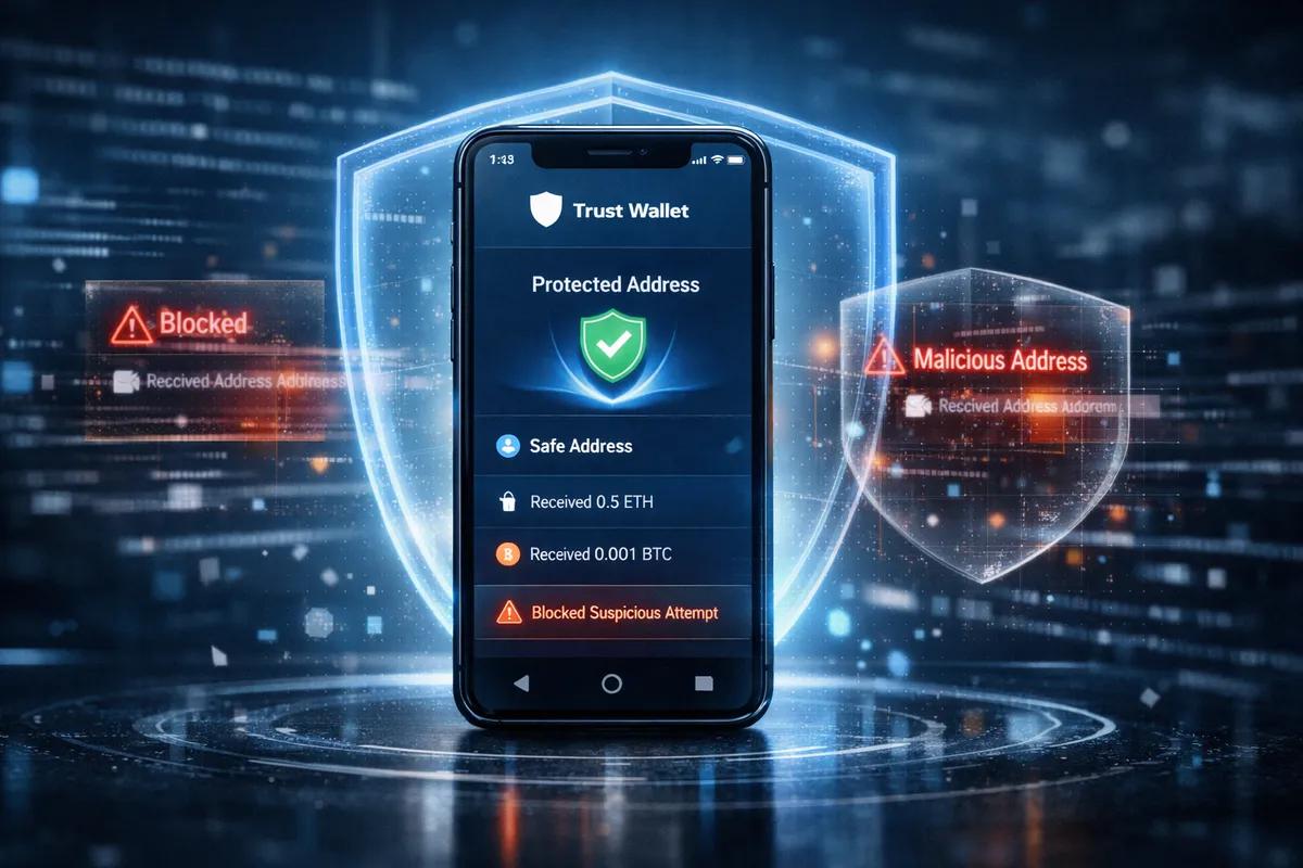 Nova funcionalidade da Trust Wallet: Proteção contra ataques de envenenamento de endereços e de "Dusting