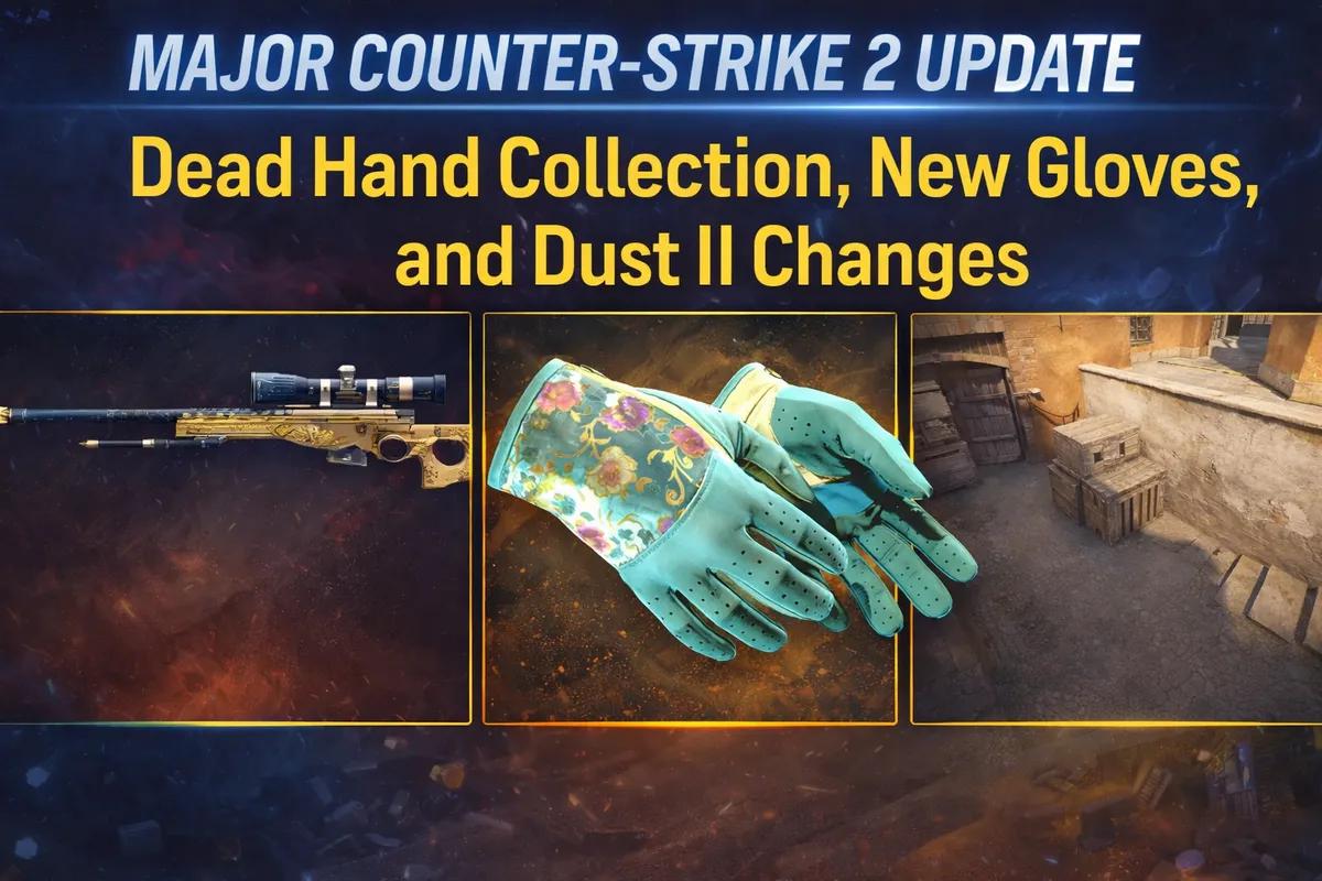 Grande atualização do Counter-Strike 2 introduz a coleção Dead Hand, novas luvas e alterações no Dust II