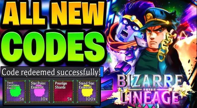 Códigos Roblox de Bizarre Lineage (março de 2026)