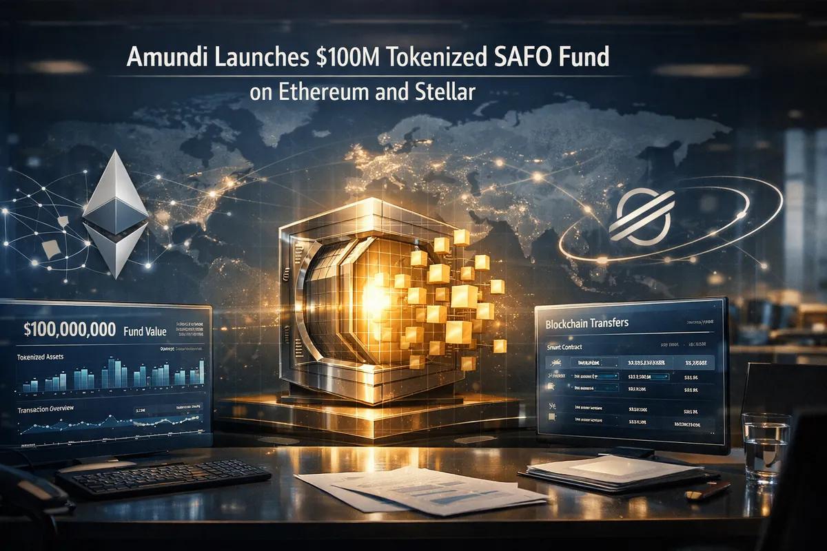 Amundi lança fundo SAFO tokenizado de US$ 100 milhões na Ethereum e na Stellar.