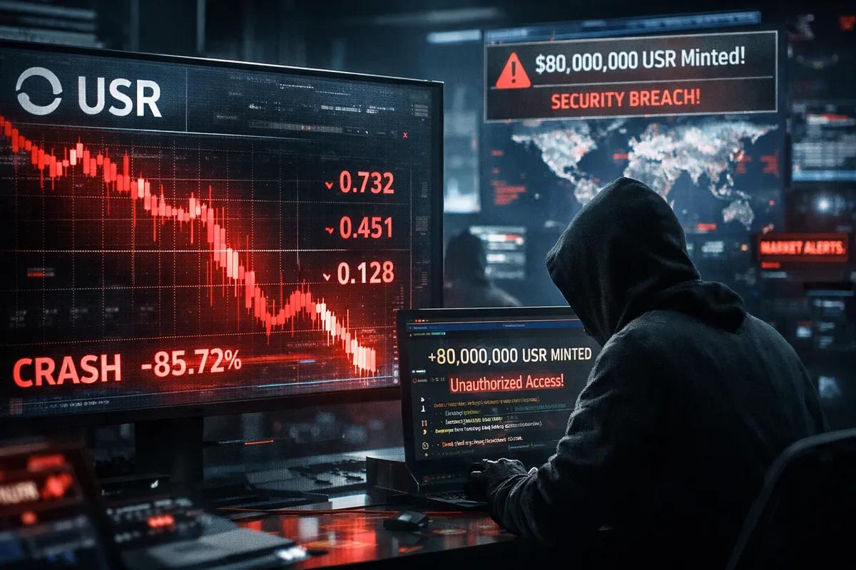 A stablecoin USR da Resolv Labs despenca após hacker emitir US$ 80 milhões em tokens.