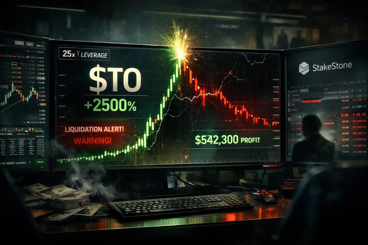 Bomba fraudulenta em 25x: $STO da StakeStone subiu 2500%