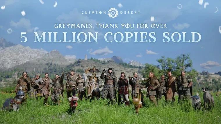 Crimson Desert ultrapassa os 5 milhões de vendas - um novo marco comercial para o RPG de ação