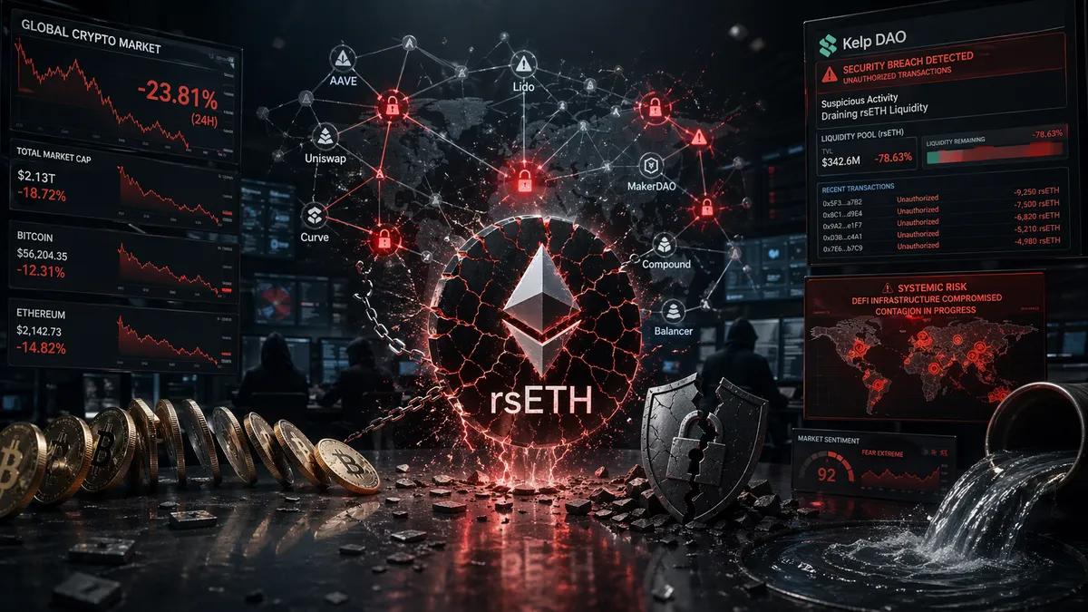 Todo o mercado de criptomoedas está ameaçado! O ataque hacker à Kelp DAO (rsETH) se transforma em uma crise sistêmica no setor DeFi.
