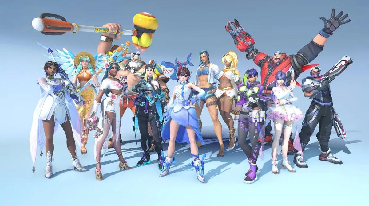 Pesquisa de Overwatch revela novos conceitos de visuais - de tubarões de batalha a motociclistas do inferno