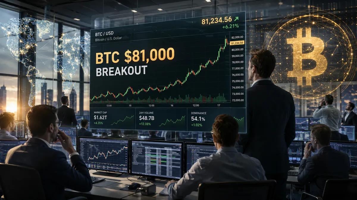 Mercado de criptografia em maio de 2026: Bitcoin quebra $ 81,000
