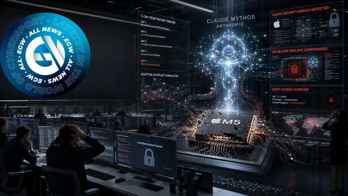 Inteligência artificial consegue invadir o macOS em 5 dias, Claude Mythos da Anthropic destrói a fortaleza de segurança M5 da Apple.