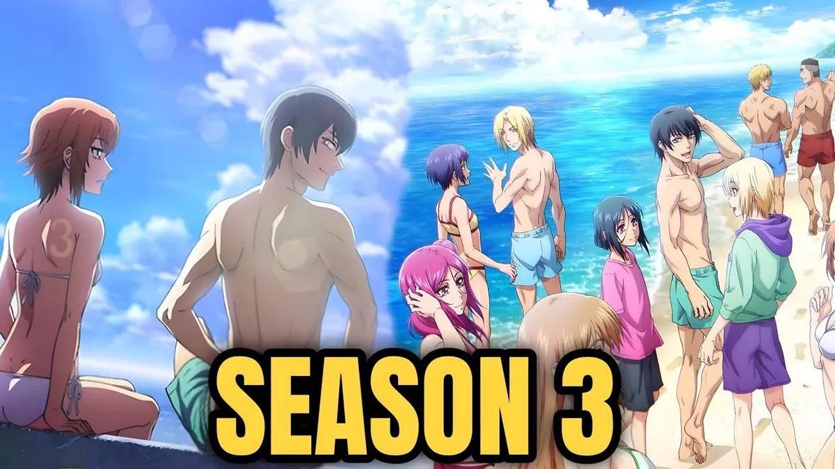 A 3ª temporada de Grand Blue ganha um novo pôster antes de sua estreia em julho de 2026.