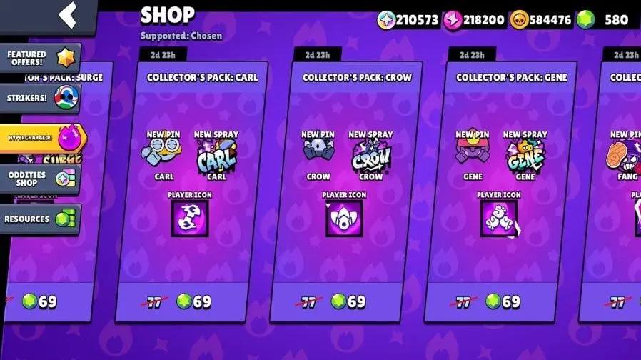 Os itens cosméticos de Hipercarga do Brawl Stars finalmente estão de volta.