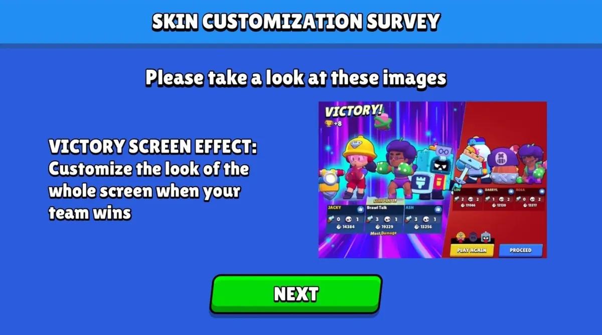 Inquérito sobre o Brawl Stars sugere novas funcionalidades de personalização estética