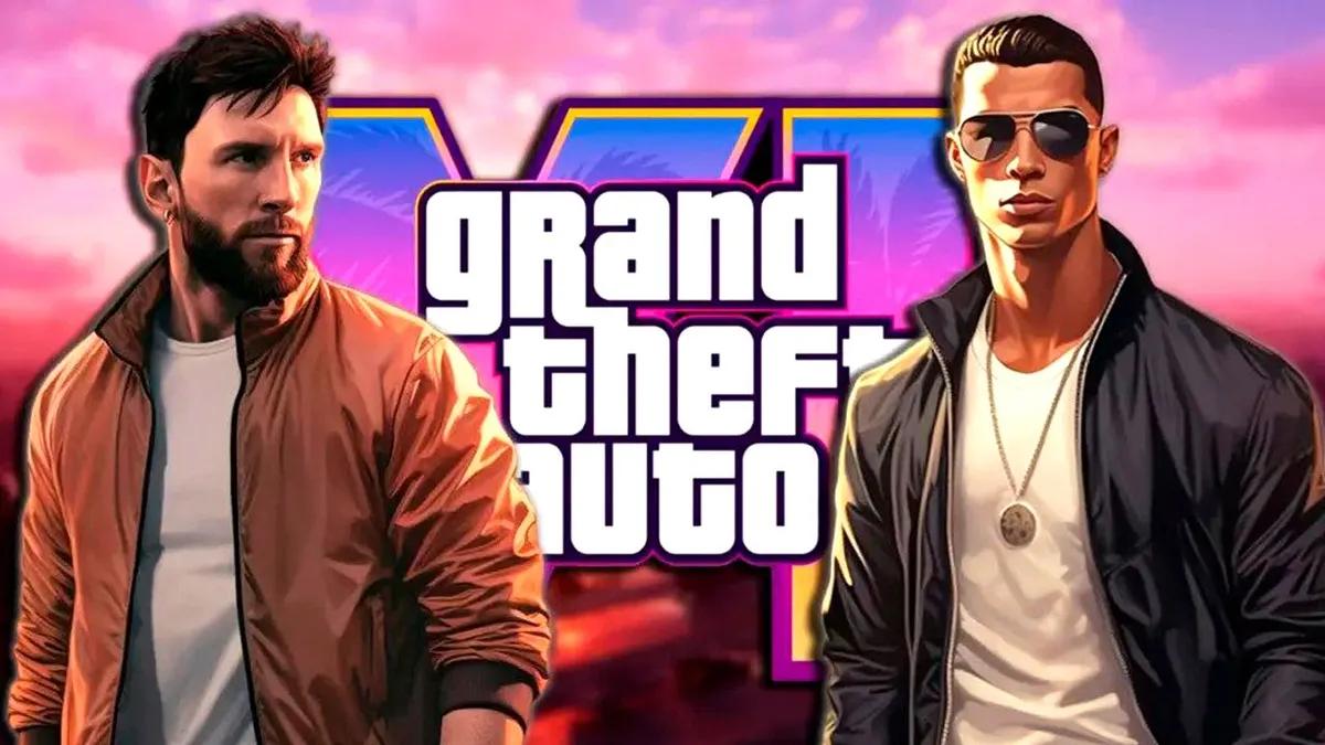 Cristiano Ronaldo, iShowSpeed, Lionel Messi e outras estrelas do Campeonato do Mundo de Futebol de 2026 apareceram numa fan art do GTA 6
