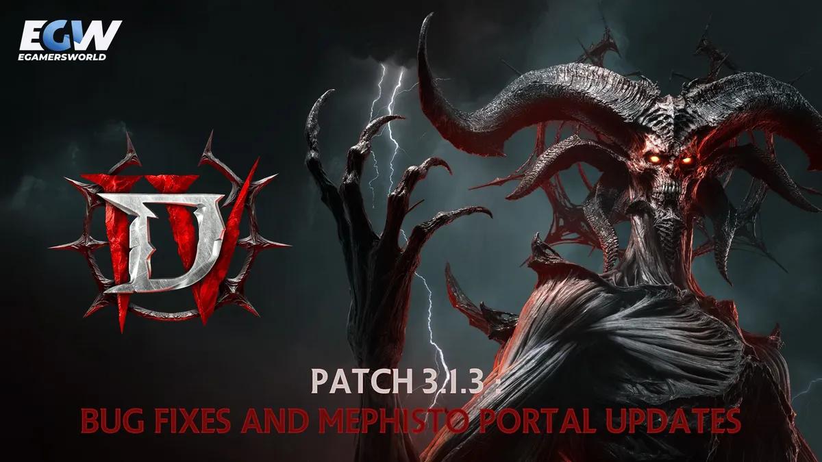 Análise da atualização 3.1.3 do Diablo IV: correções de erros e atualizações do Portal de Mephisto